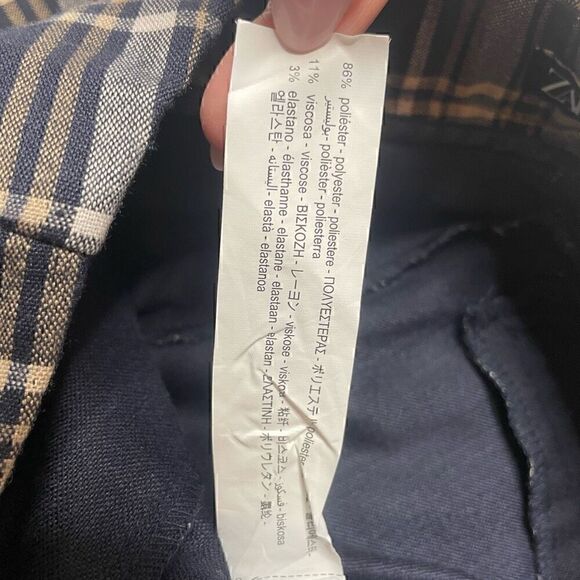 ZARA Plaid Skinny Pants Size XS High Rise Pants Zipper Pockets Y2K Preppy - Picture 4 of 10